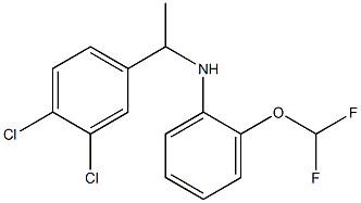 N-[1-(3,4-dichlorophenyl)ethyl]-2-(difluoromethoxy)aniline Struktur