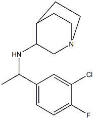 N-[1-(3-chloro-4-fluorophenyl)ethyl]-1-azabicyclo[2.2.2]octan-3-amine Struktur