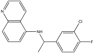 N-[1-(3-chloro-4-fluorophenyl)ethyl]quinolin-5-amine Struktur