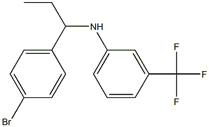 N-[1-(4-bromophenyl)propyl]-3-(trifluoromethyl)aniline Struktur