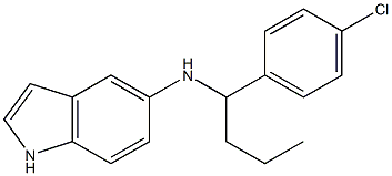 N-[1-(4-chlorophenyl)butyl]-1H-indol-5-amine Struktur