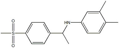 N-[1-(4-methanesulfonylphenyl)ethyl]-3,4-dimethylaniline Struktur