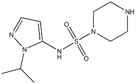 N-[1-(propan-2-yl)-1H-pyrazol-5-yl]piperazine-1-sulfonamide Struktur