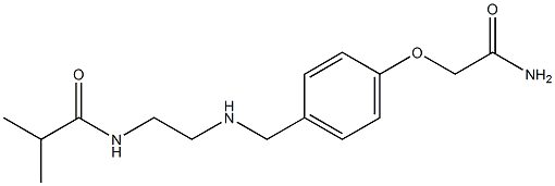 N-[2-({[4-(carbamoylmethoxy)phenyl]methyl}amino)ethyl]-2-methylpropanamide Struktur