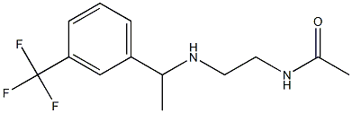 N-[2-({1-[3-(trifluoromethyl)phenyl]ethyl}amino)ethyl]acetamide Struktur