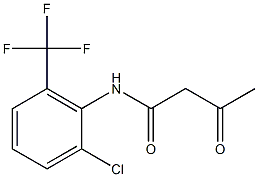 N-[2-chloro-6-(trifluoromethyl)phenyl]-3-oxobutanamide Struktur