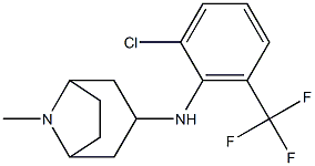 N-[2-chloro-6-(trifluoromethyl)phenyl]-8-methyl-8-azabicyclo[3.2.1]octan-3-amine Struktur