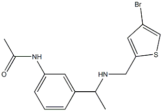 N-[3-(1-{[(4-bromothiophen-2-yl)methyl]amino}ethyl)phenyl]acetamide Struktur