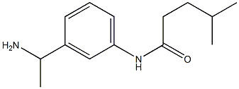 N-[3-(1-aminoethyl)phenyl]-4-methylpentanamide Struktur