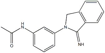 N-[3-(1-imino-2,3-dihydro-1H-isoindol-2-yl)phenyl]acetamide Struktur