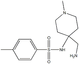 N-[4-(aminomethyl)-1-methylpiperidin-4-yl]-4-methylbenzene-1-sulfonamide Struktur