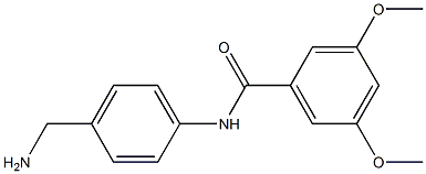 N-[4-(aminomethyl)phenyl]-3,5-dimethoxybenzamide Struktur