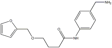 N-[4-(aminomethyl)phenyl]-4-(2-furylmethoxy)butanamide Struktur