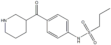 N-[4-(piperidin-3-ylcarbonyl)phenyl]propane-1-sulfonamide Struktur