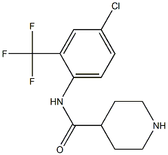 N-[4-chloro-2-(trifluoromethyl)phenyl]piperidine-4-carboxamide Struktur