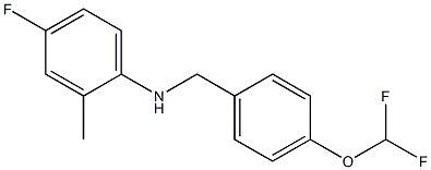 N-{[4-(difluoromethoxy)phenyl]methyl}-4-fluoro-2-methylaniline Struktur