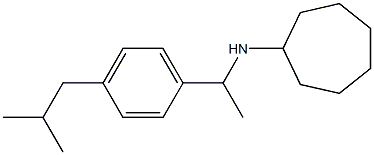 N-{1-[4-(2-methylpropyl)phenyl]ethyl}cycloheptanamine Struktur