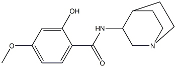 N-{1-azabicyclo[2.2.2]octan-3-yl}-2-hydroxy-4-methoxybenzamide Struktur