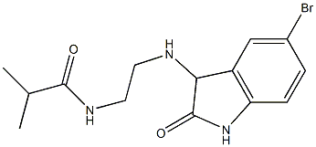 N-{2-[(5-bromo-2-oxo-2,3-dihydro-1H-indol-3-yl)amino]ethyl}-2-methylpropanamide Struktur