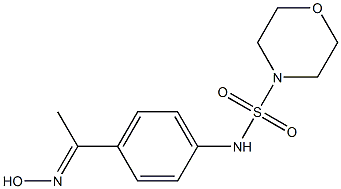 N-{4-[1-(hydroxyimino)ethyl]phenyl}morpholine-4-sulfonamide Struktur