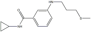 N-cyclopropyl-3-{[3-(methylsulfanyl)propyl]amino}benzamide Struktur