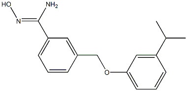 N'-hydroxy-3-[3-(propan-2-yl)phenoxymethyl]benzene-1-carboximidamide Struktur