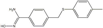 N'-hydroxy-4-{[(4-methylphenyl)sulfanyl]methyl}benzene-1-carboximidamide Struktur