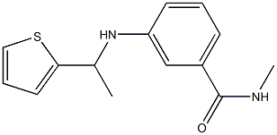 N-methyl-3-{[1-(thiophen-2-yl)ethyl]amino}benzamide Struktur