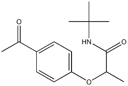 N-tert-butyl-2-(4-acetylphenoxy)propanamide Struktur