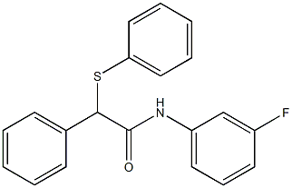 N-(3-fluorophenyl)-2-phenyl-2-(phenylsulfanyl)acetamide Struktur