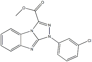 methyl 1-(3-chlorophenyl)-1H-[1,2,4]triazolo[4,3-a]benzimidazole-3-carboxylate Struktur