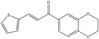 1-(2,3-dihydro-1,4-benzodioxin-6-yl)-3-(2-thienyl)-2-propen-1-one Struktur