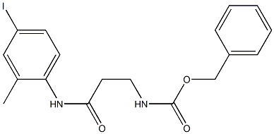 benzyl 3-(4-iodo-2-methylanilino)-3-oxopropylcarbamate Struktur