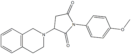 3-(3,4-dihydro-2(1H)-isoquinolinyl)-1-(4-methoxyphenyl)-2,5-pyrrolidinedione Struktur