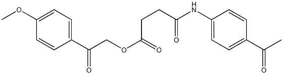 2-(4-methoxyphenyl)-2-oxoethyl 4-(4-acetylanilino)-4-oxobutanoate Struktur