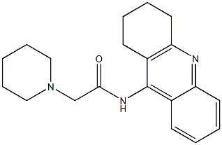 2-(1-piperidinyl)-N-(1,2,3,4-tetrahydro-9-acridinyl)acetamide Struktur