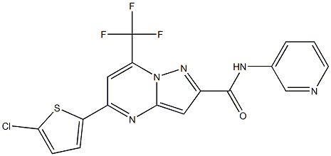 5-(5-chloro-2-thienyl)-N-(3-pyridinyl)-7-(trifluoromethyl)pyrazolo[1,5-a]pyrimidine-2-carboxamide Struktur