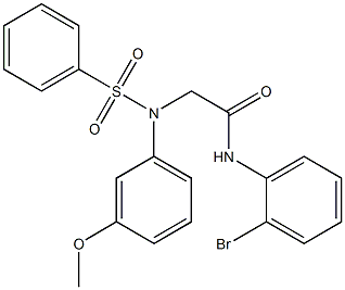 N-(2-bromophenyl)-2-[3-methoxy(phenylsulfonyl)anilino]acetamide Struktur