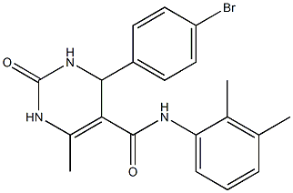 4-(4-bromophenyl)-N-(2,3-dimethylphenyl)-6-methyl-2-oxo-1,2,3,4-tetrahydropyrimidine-5-carboxamide Struktur