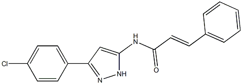 N-[3-(4-chlorophenyl)-1H-pyrazol-5-yl]-3-phenylacrylamide Struktur