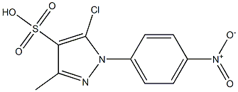 5-chloro-1-{4-nitrophenyl}-3-methyl-1H-pyrazole-4-sulfonic acid Struktur