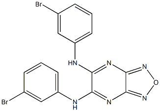 N-[6-(3-bromoanilino)[1,2,5]oxadiazolo[3,4-b]pyrazin-5-yl]-N-(3-bromophenyl)amine Struktur