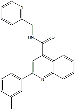 2-(3-methylphenyl)-N-(2-pyridinylmethyl)-4-quinolinecarboxamide Struktur