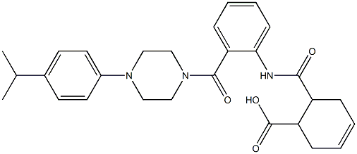 6-[(2-{[4-(4-isopropylphenyl)-1-piperazinyl]carbonyl}anilino)carbonyl]-3-cyclohexene-1-carboxylicacid Struktur