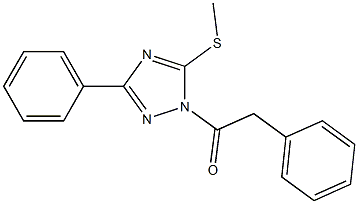 5-(methylsulfanyl)-3-phenyl-1-(phenylacetyl)-1H-1,2,4-triazole Struktur