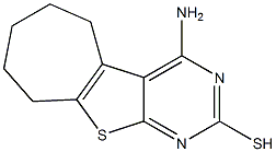 4-amino-6,7,8,9-tetrahydro-5H-cyclohepta[4,5]thieno[2,3-d]pyrimidin-2-yl hydrosulfide Struktur