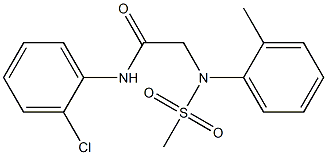 N-(2-chlorophenyl)-2-[2-methyl(methylsulfonyl)anilino]acetamide Struktur