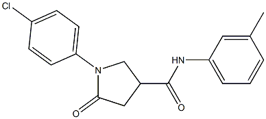 1-(4-chlorophenyl)-N-(3-methylphenyl)-5-oxo-3-pyrrolidinecarboxamide Struktur