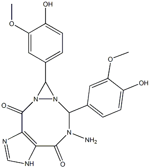 N'~4~,N'~5~-bis(4-hydroxy-3-methoxybenzylidene)-1H-imidazole-4,5-dicarbohydrazide Struktur