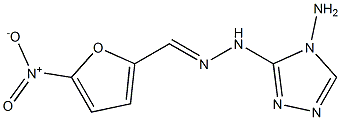 5-nitro-2-furaldehyde (4-amino-4H-1,2,4-triazol-3-yl)hydrazone Struktur